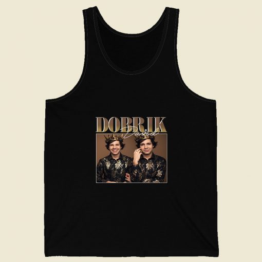 David Dobrik 90s Vintage Black Rapper Retro Mens Tank Top