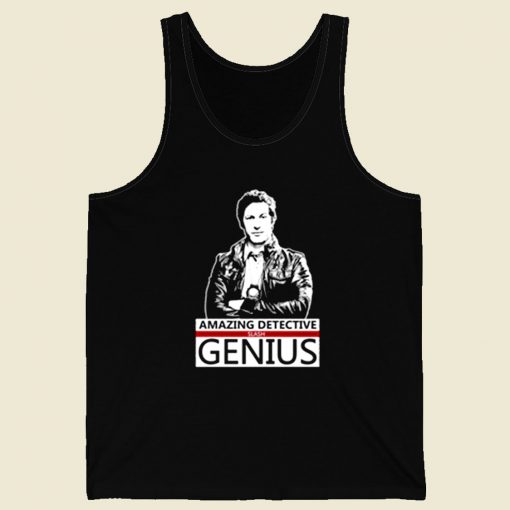 Detective Slash Genius Retro Mens Tank Top