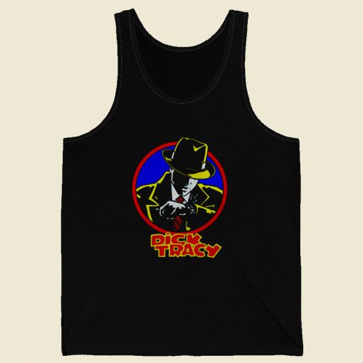 Dick Tracy 90s Comedy Action Retro Mens Tank Top