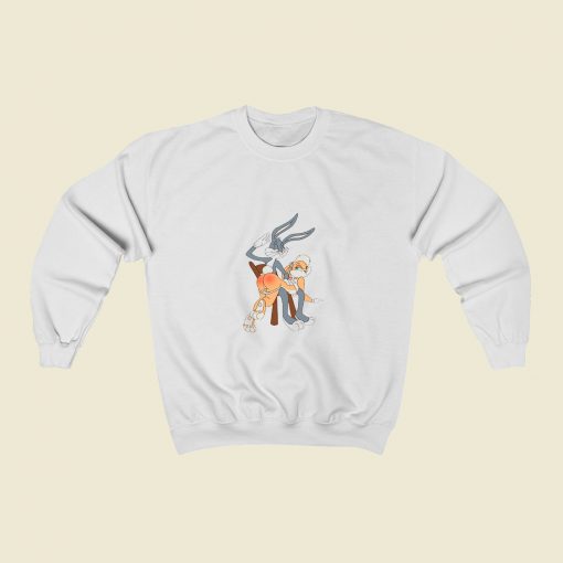 Disney Bugs Lola Bunny Spank Cartoon Sweatshirt Street Style