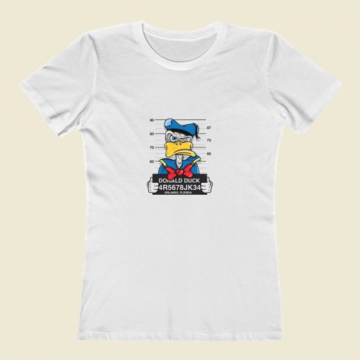 Disney Donald Duck Mugshot Classic Women T Shirt