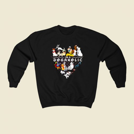 Disney Im A Dogaholic 80s Sweatshirt Style