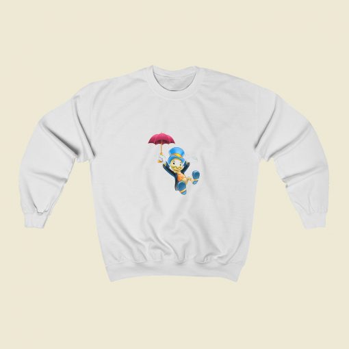 Disney Jiminy Cricket And Umbrella Pinocchio Sweatshirt Street Style