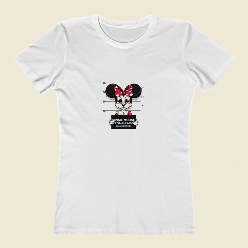 Disney Minnie Mouse Mugshot Classic Women T Shirt