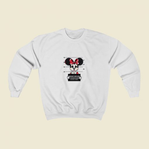 Disney Minnie Mouse Mugshot Sweatshirt Street Style