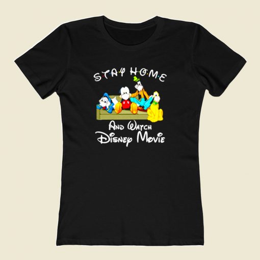 Disney Stay At Home 80s Womens T shirt