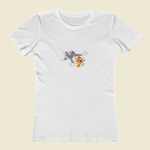 Disney Tom Jerry Cat Mouse Classic Women T Shirt