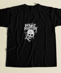 Dolly Parton Black Metal 80s Mens T Shirt