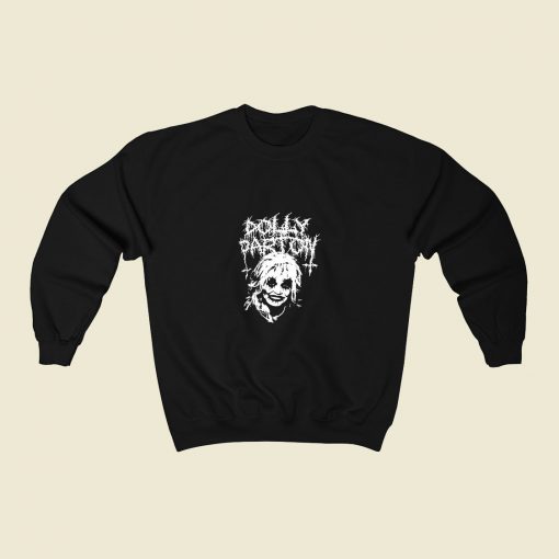 Dolly Parton Black Metal 80s Sweatshirt Style