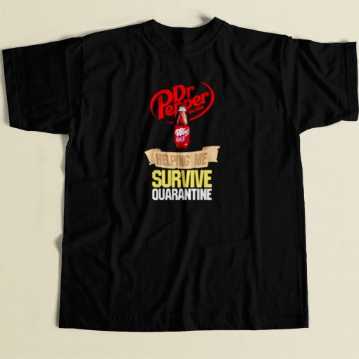 Dr Pepper Helping Me Survive Quarantine 80s Mens T Shirt