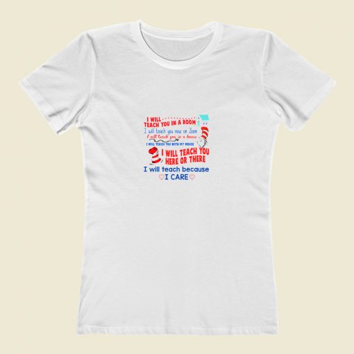 Dr Seuss I Will Teach You In A Room Classic Women T Shirt