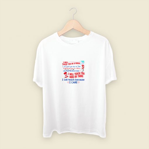 Dr Seuss I Will Teach You In A Room Mens T Shirt Streetwear