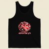 Dracarys Got Flower Retro Mens Tank Top