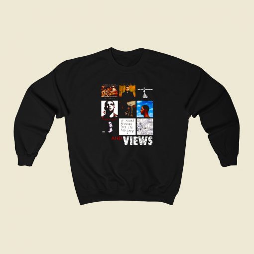 Drake All Album Collage 80s Sweatshirt Style