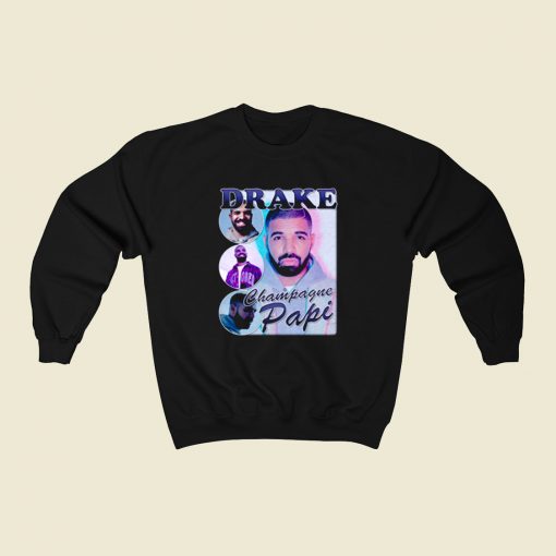 Drake Champagne Papi 80s Sweatshirt Style