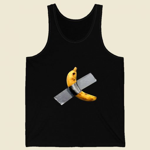 Duct Tape Banana Retro Mens Tank Top