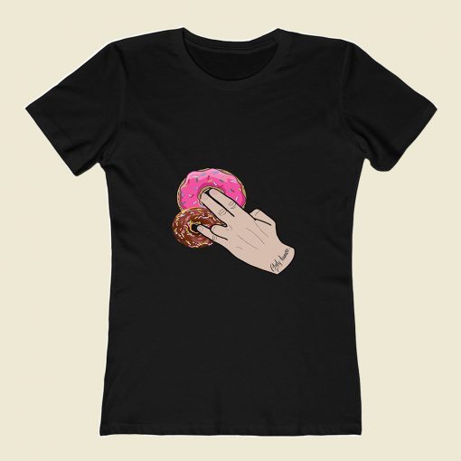 Dunkin Donuts Only Human Hand 80s Womens T shirt