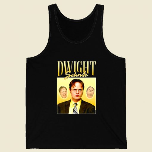 Dwight Schrute Homage Retro Mens Tank Top