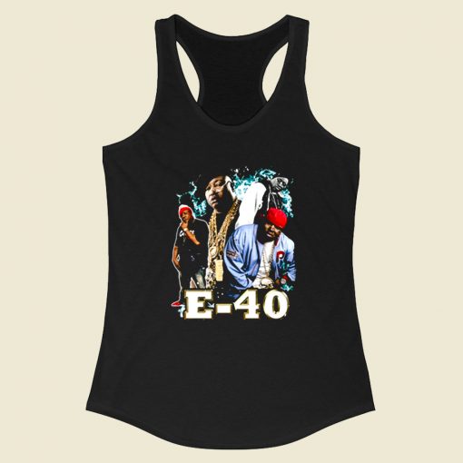 E 40 Bay Area Hip Hop Racerback Tank Top