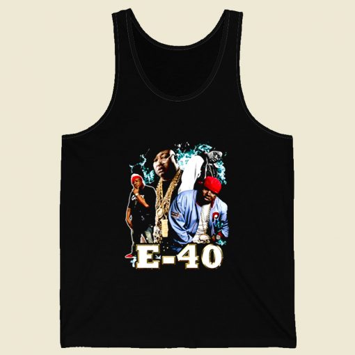 E 40 Bay Area Hip Hop Retro Mens Tank Top