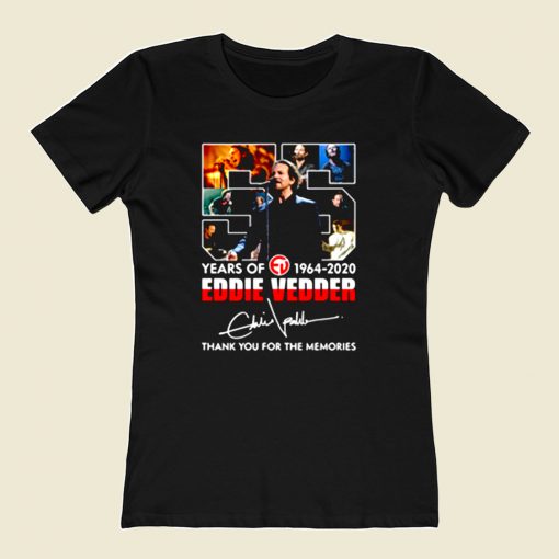 Eddie Vedder 55 Years Signature 80s Womens T shirt