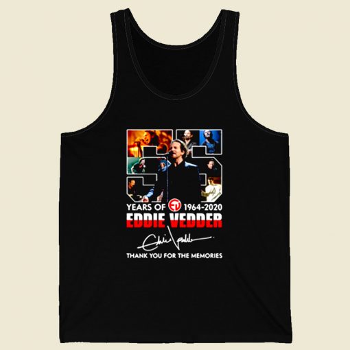 Eddie Vedder 55 Years Signature Retro Mens Tank Top