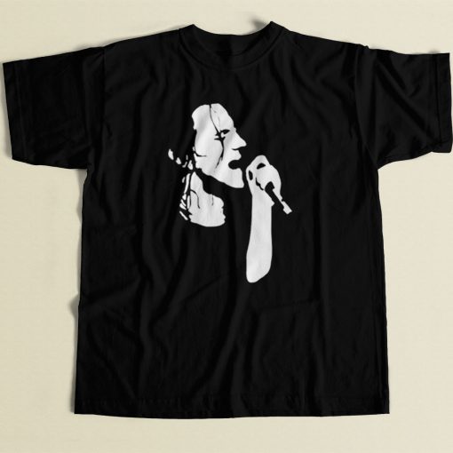 Eddie Vedder Sillhoute 80s Mens T Shirt