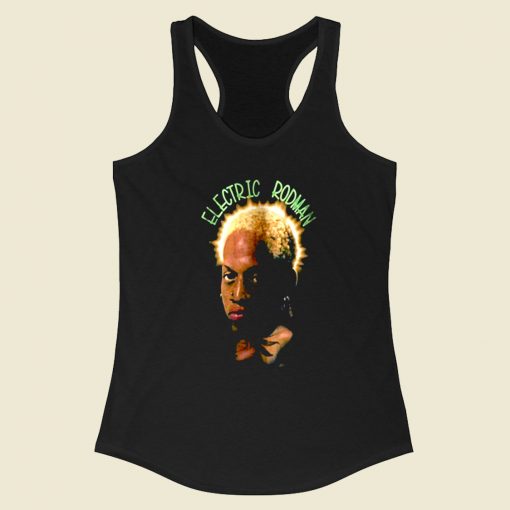 Electric Dennis Rodman Basketball Racerback Tank Top