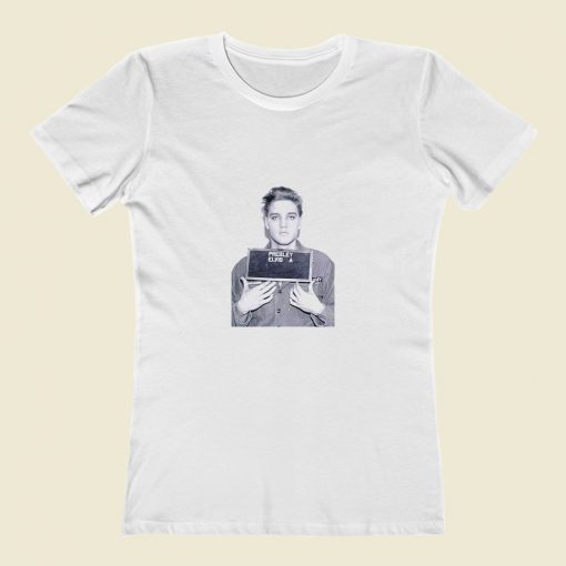 Elvis Aaron Presley Mugshot Classic Women T Shirt