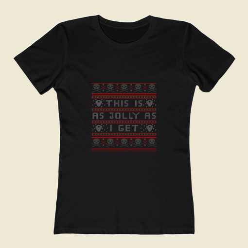 Emo Gothic Ugly Christmas 80s Womens T shirt