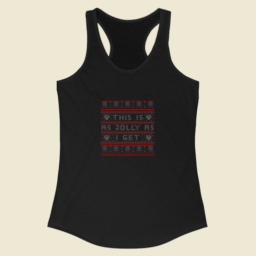 Emo Gothic Ugly Christmas Racerback Tank Top