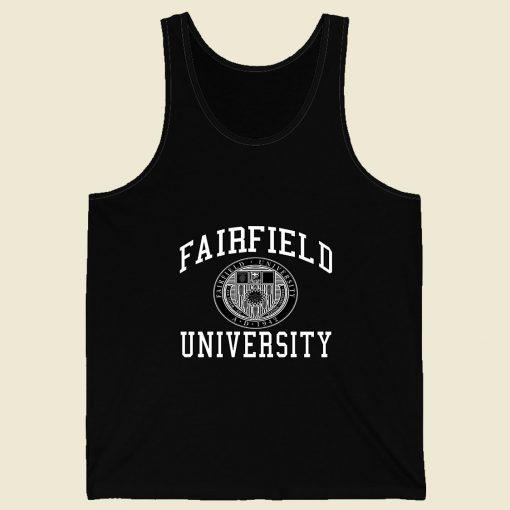 Fairfield University 80s College Retro Mens Tank Top