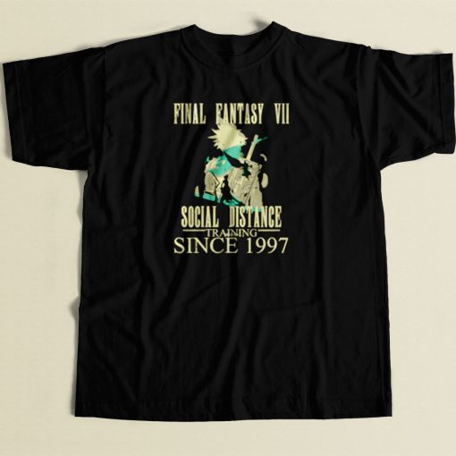 Final Fantasy Vii Social Distance Training 80s Mens T Shirt