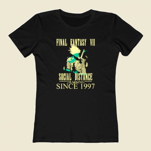 Final Fantasy Vii Social Distance Training 80s Womens T shirt