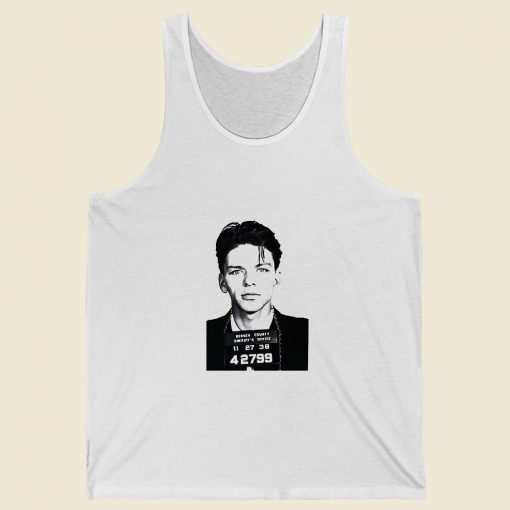 Frank Sinatra Mug Shot Summer Tank Top