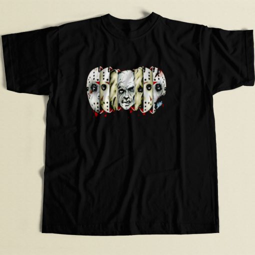 Friday The 13th Many Faces Jason 80s Mens T Shirt