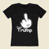 Fuck Trump Mickey Mouse Hand 80s Womens T shirt