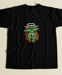 Funny Baby Yoda Jesus King T Shirt 80s Mens T Shirt