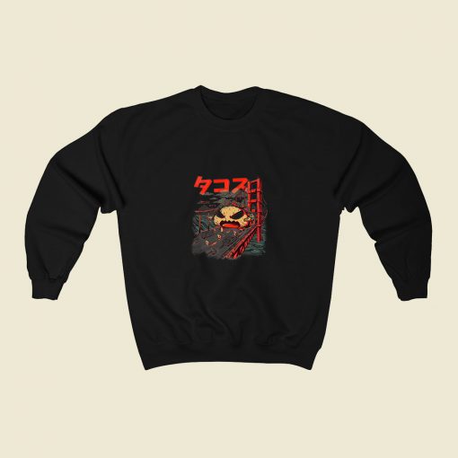 Funny Taco Takaiju 80s Sweatshirt Style