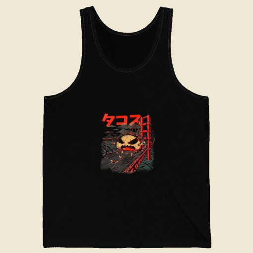 Funny Taco Takaiju Retro Mens Tank Top