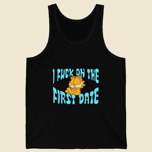 Garfield I Fuck On The First Date Retro Mens Tank Top