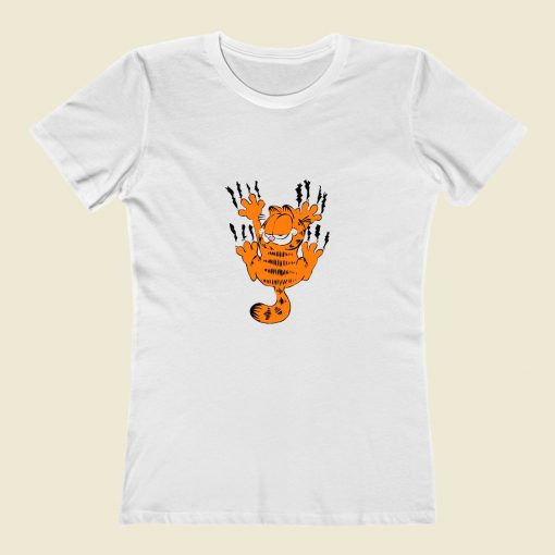 Garfield The Cat Scratch Wall Classic Women T Shirt