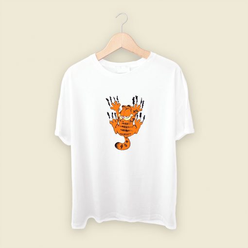 Garfield The Cat Scratch Wall Mens T Shirt Streetwear