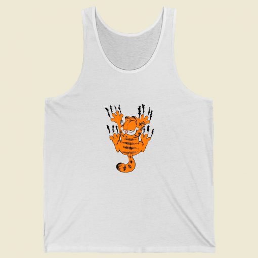 Garfield The Cat Scratch Wall Summer Tank Top