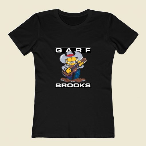 Garth Brooks X Garfield Garf Brooks Vintage Cartoon T Shirt 80s Womens T shirt