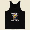 Garth Brooks X Garfield Garf Brooks Vintage Cartoon T Shirt Retro Mens Tank Top