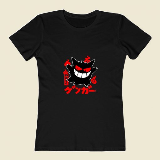 Gengar Pokemon 80s Womens T shirt