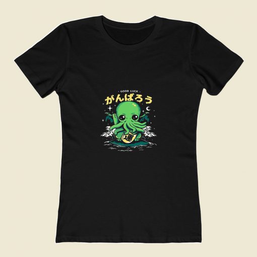 Good Luck Cthulhu 80s Womens T shirt