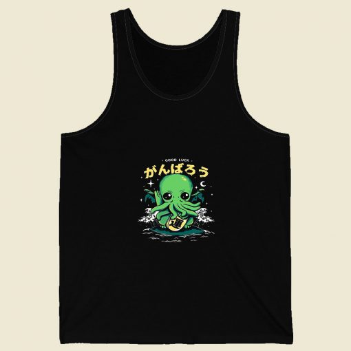 Good Luck Cthulhu Retro Mens Tank Top