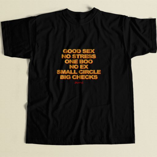 Good Sex No Stress One Boo No Ex 80s Mens T Shirt